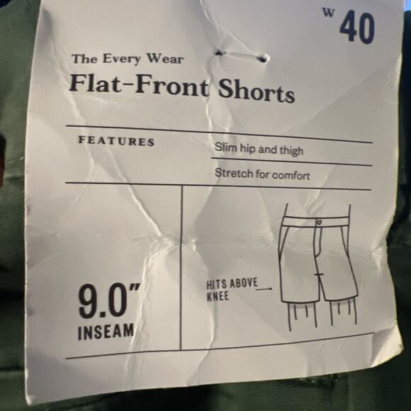 Goodfellow Every Wear Flat Front Chino Shorts w/ 9" Inseam  Green Teal Men’s 40 - Picture 3 of 3